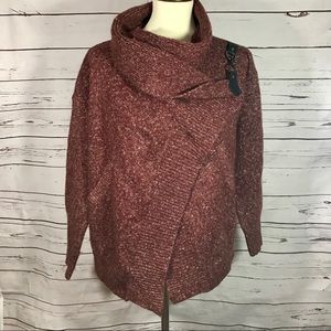 Shein Heathered Sweater Burnt Umber